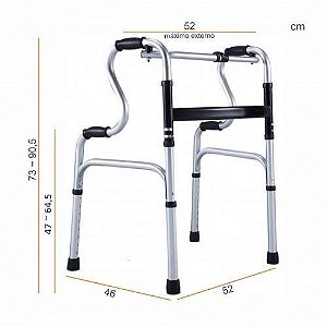 ANDADOR 2 NIVEIS FST8207WYH PRATA ZIMEDICAL 130 KG