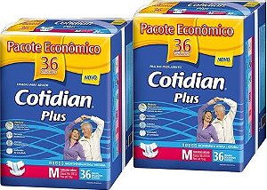Fralda Geriatrica Cotidian Plus M 72 unid Fralda Geriatrica Cotidian Plus M 72 unid