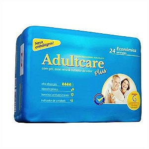 Fralda Geriatrica Adultcare Plus - G - 24 unidades Fralda Geriatrica Adultcare Plus - G - 24 unidades