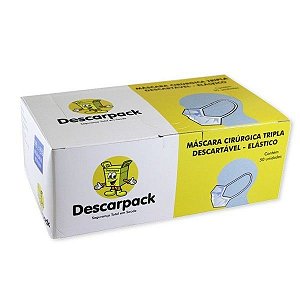 Máscara Cirurgica Descartavel Descarpack - Tamanho Unico - 50 ... Máscara Cirurgica Descartavel Descarpack - Tamanho Unico - 50 ...