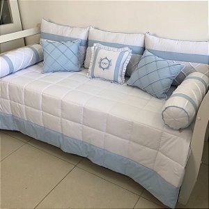 Enxoval de Cama Babá 9 Peças 200 Fios  Clássico (Com Todos Enchimentos e Ziper Fletcher  )