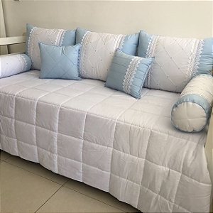 Enxoval de Cama Babá 8 Peças 200 Fios Isaac (Com Todos Enchimentos e Ziper Fletcher  )