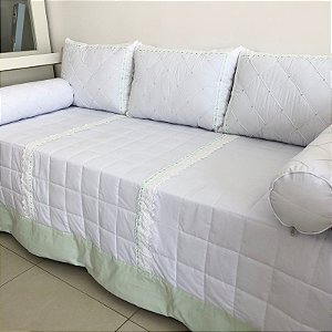 Enxoval de Cama Babá 6  Peças 200 Fios  Lucas  (Com Todos Enchimentos e Ziper Fletcher  )