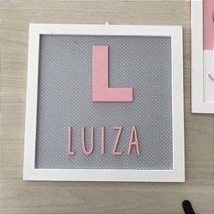 Quadro com letra e nome