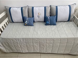 ENXOVAL DE CAMA BABÁ 6 PEÇAS 200 FIOS ASTRONAUTA