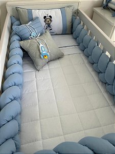 Kit de Berço 09 Peças 200 Fios Astronauta Amigo