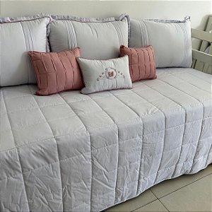 ENXOVAL DE CAMA BABÁ 7 PEÇAS 200 FIOS FLORZINHA (COM TODOS ENCHIMENTOS E ZIPER FLETCHER )