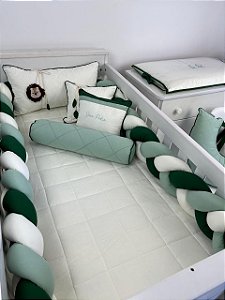 Kit de Berço 09 Peças 200 fios pingente leão