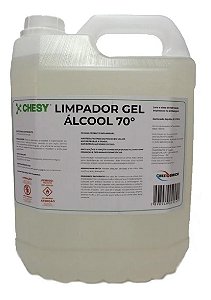 Álcool em Gel 5 litros - Antissepsio - Mãos e Limpeza