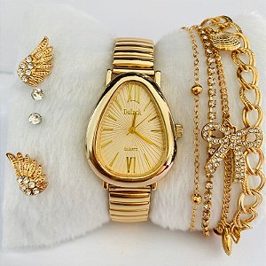 Relógio Feminino Cabeça de Cobra Varias Cores - Metal