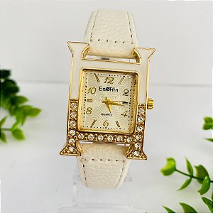 Relógio Linha H Feminino - Kit Relógio+Pulseiras+Brincos - FC0022