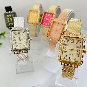 Relógio - Kit Rlógio+Pulseiras+2 Pares de Brincos na Caixinha - FC0036P2