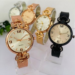 Relógio Fminino - Kit Relógio+Pulseiras+2pares de Brincos na Caixinha - FC0100