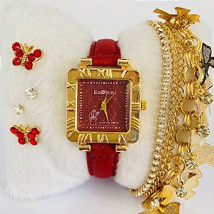 Relógio - Kit Relógio+Pulseiras+Brincos - FC0125