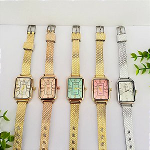 Relógio - Kit Relógio+Pulseiras+2pares de Brincos na Caixinha - FC0130