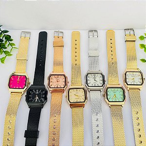 Relógio - Kit Relógio+Pulseiras+2pares de Brincos na Caixinha - FC0131