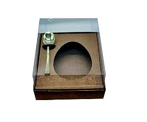 Caixa Ovo de Páscoa Colher 250g  - Kraft -10 unidades - com colher