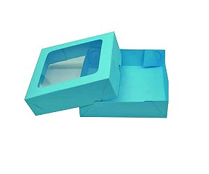 Caixa com visor 15x15x4 (cm) cores - 20 unidades