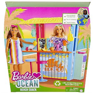 Barbie Malibu Playset Quiosque Na Praia Mattel GYG23