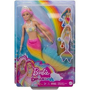 Boneca Barbie Dreamtopia Sereia Que Muda De Cor GTF89 Mattel