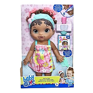 Boneca Baby Alive Glam Spa Negra Hasbro F3566