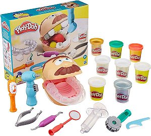 Massinha Play-doh Brincando De Dentista 8 Potes Hasbro F12595