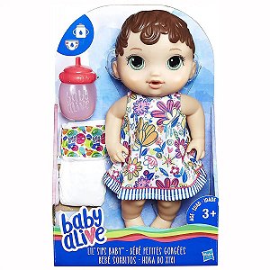 Boneca Baby Alive Hora Do Xixi Morena Hasbro E0499