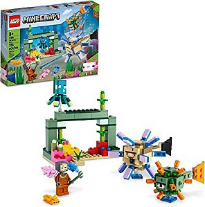 Lego Minecraft  A Batalha Do Guardião 255 Peças 21180