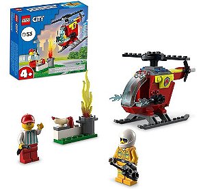 Lego City Helicóptero Dos Bombeiros 53 Peças 60318