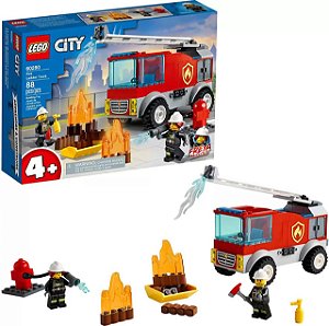 Lego City Caminhão Dos Bombeiros Com Escada 88 Peças Lego 60280