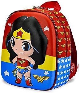 Mochila Escolar P Mulher Maravilha 3d Maxtoy