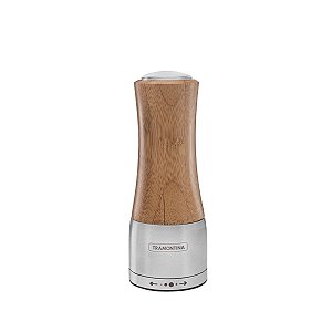 Moedor Aço Inox E Bambu Para Sal E Pimenta Tramontina