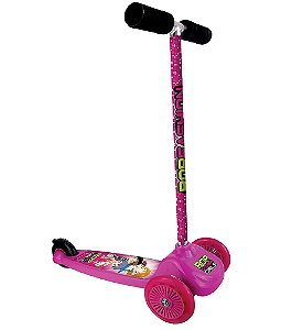 Patinete Skate Net 3 Rodas Freio Rosa Fênix