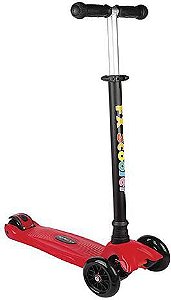 Patinete 3 Rodas Scooter 100 Kilos Vermelho Fênix