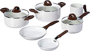 Conjunto Panelas Ceramic Life Smart 6 Peças Vanilla Brinox