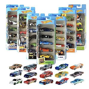 Hot Wheels Kit C 5 Carrinhos Sortidos 1:64 Original Mattel