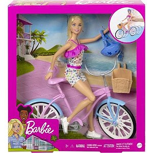 Boneca Barbie Com Bicicleta 2022 Original Mattel