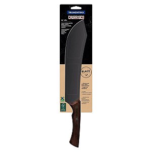 Faca Carne Inox 10 Cabo Madeira Tramontina Black Churrasco