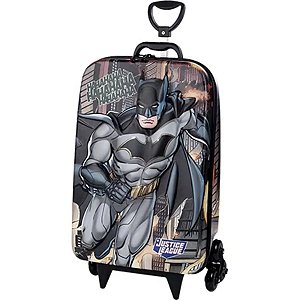 Mochila Rodinha Tripla Batman Liga Da Justiça 3d Maxtoy