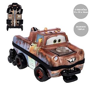 Mochila Rodinha Tripla Tow Mater Cars 3d Maxtoy