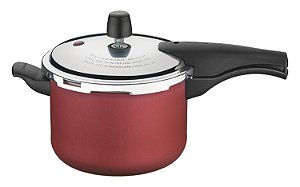 Panela de Pressão Alumínio 20 Cm 4,5L Vancouver Tramontina Vermelha