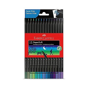 Ecolápis De Cor Supersoft 15 Cores Frias Faber Castell