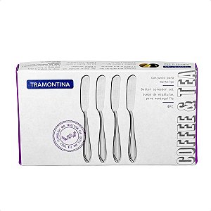 Jogo Aço Inox P/ Manteiga 4 Peças Cosmos Tramontina