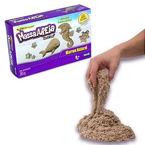 Massa Areia Para Modelar Marrom Natural 283g Sunny