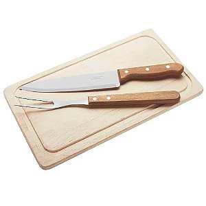 Kit Para Churrasco 3 Peças Dynamic Tramontina - Tábua, Garfo e Faca
