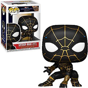Funko Pop! Marvel Homem Aranha No Way Home Preto e Dourado #911