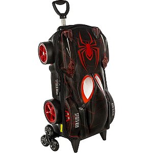Mochila Rodinha Tripla Homem Aranha Miles Morales 3d Maxtoy