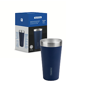 Copo Térmico em Aço Inox Marinho Sem Tampa 420 Ml Tramontina