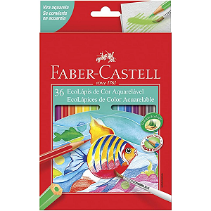 Lápis de Cor Ecolápis Aquarelável 36 Cores Faber-Castell