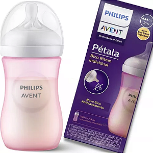 Mamadeira Pétala 3.0 260ml Rosa Philips Avent